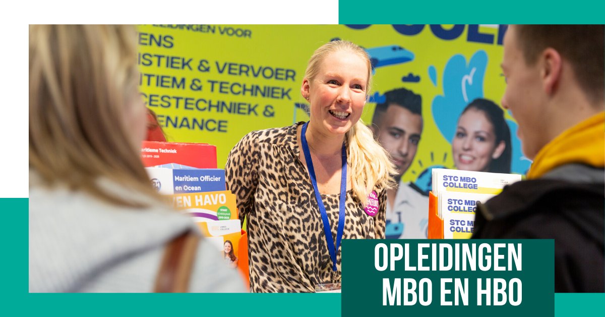 Opleidingen MBO en HBO
Studiekeuzebeurs West biedt een groot overzicht van opleidingen op zowel mbo als hbo niveau. Naast de vele scholen en opleidingen zijn er ook (leerwerk)bedrijven uit verschillende branches. Bekijk alle deelnemende scholen hier: studiekeuzebeurswest.nl/nl/exposanten