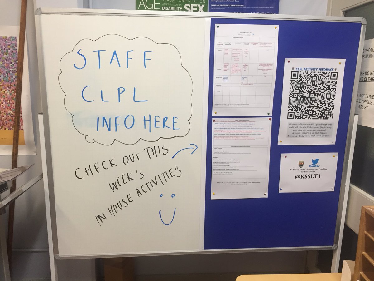 KSSLT1's tweet image. Check out this week’s CPD Bulletin and our new CLPL Board. @KnightswoodSec #sharebear
