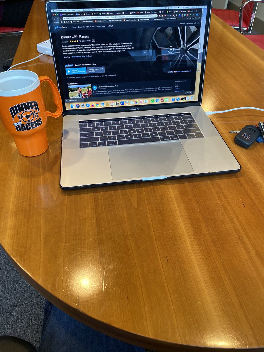 joshfahey's tweet photo. It’s happening! So excited to see the Dinner With Racers TV show streaming on Amazon Prime. #DWRday @DWRshow @RyanEversley @SeanHeckman @continentaltire @Acura https://t.co/kO9VDTEep8