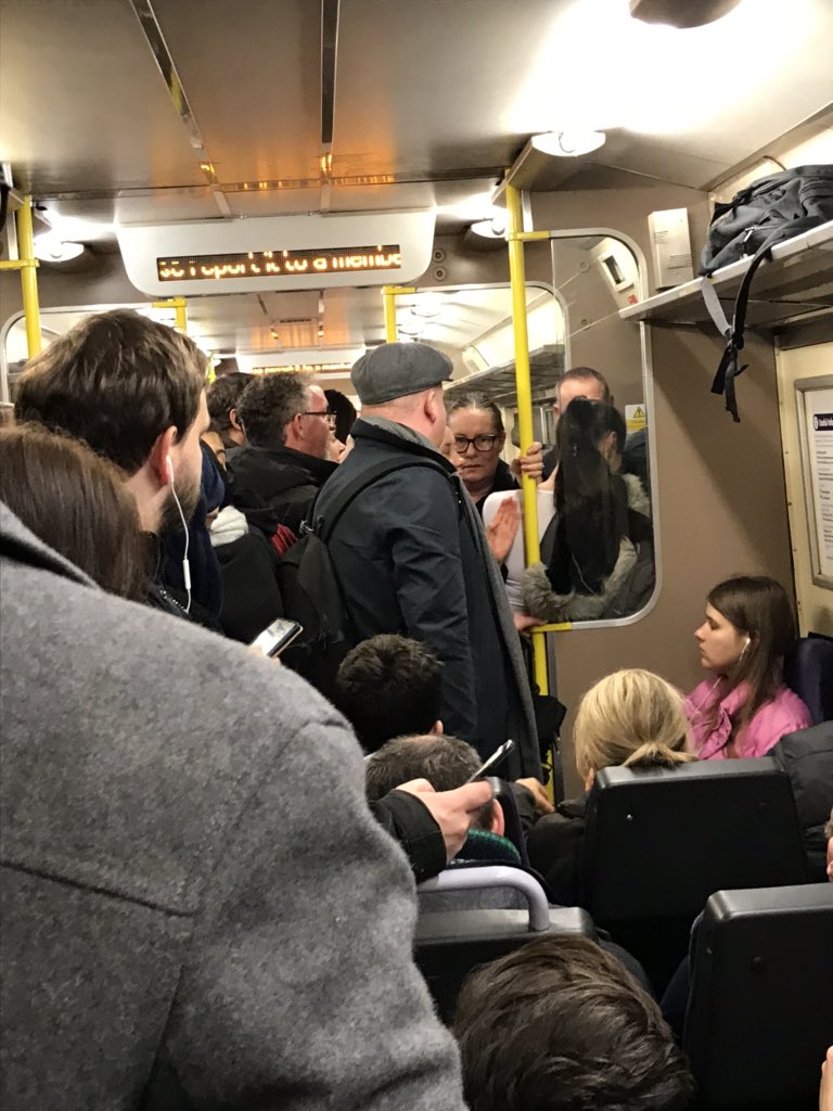 MichelleCarber4's tweet photo. @northernassist #NorthernFail Paying for this shambolic service, already 45 min delay this morning now 2 carriages on rush hour to Southport, train already rammed at Manchester Piccadilly.  Treating people like cattle Northern Rail management a disgrace get rid of them 🤦‍♀️ https://t.co/QvJGi153bE