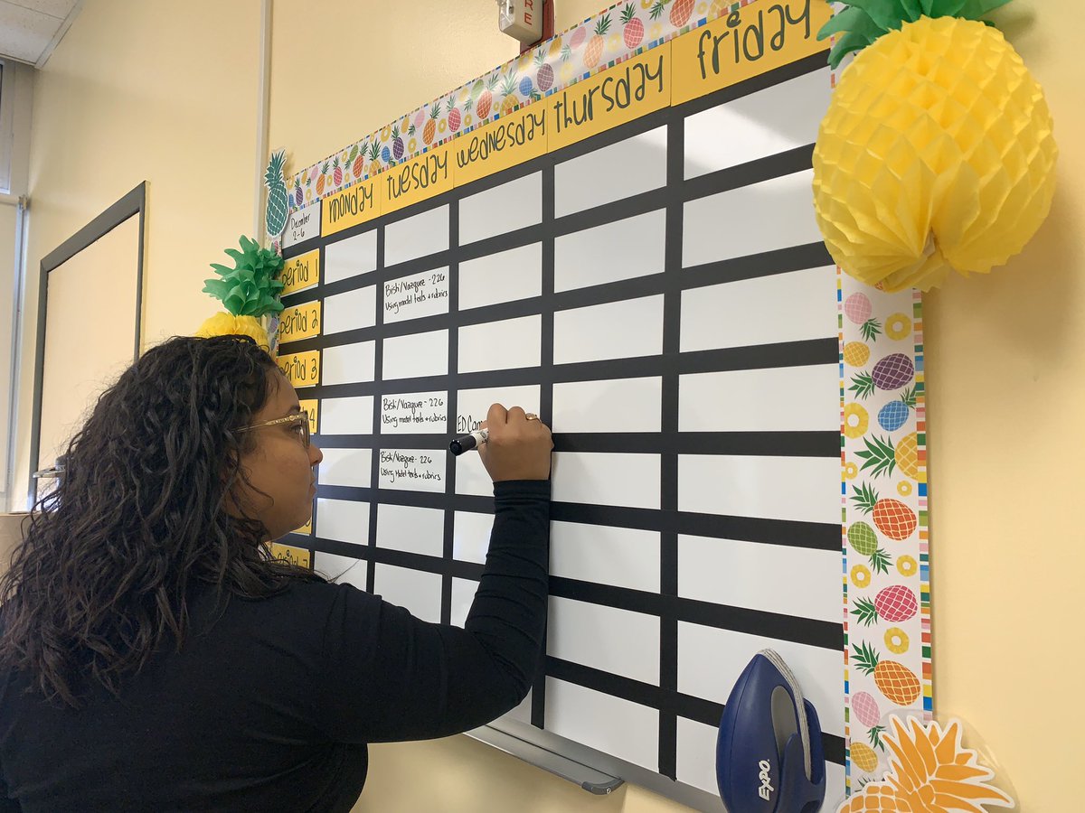 MrsBisti's tweet photo. Ms. Rivera’s on the board! Who’s next @necsd_SMS? #SMSLearning #SouthPride #PineappleChart #ProfessionalLearningOpportunities https://t.co/gBQvsCCY25