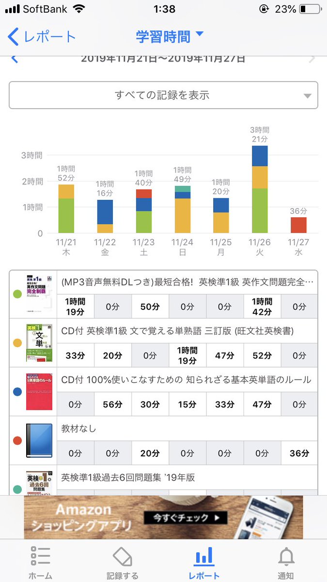 Koki Koheeenglish 今日の英語学習時間は3時間6分 スタディサプリ英会話の新しいやつが出てたから 試しにやってみた フレーズが実用的でいい それとtoeic版と同じ感じになってて なんだか落ち着く 笑 僕のスピーキングレベルは初心者だから 笑