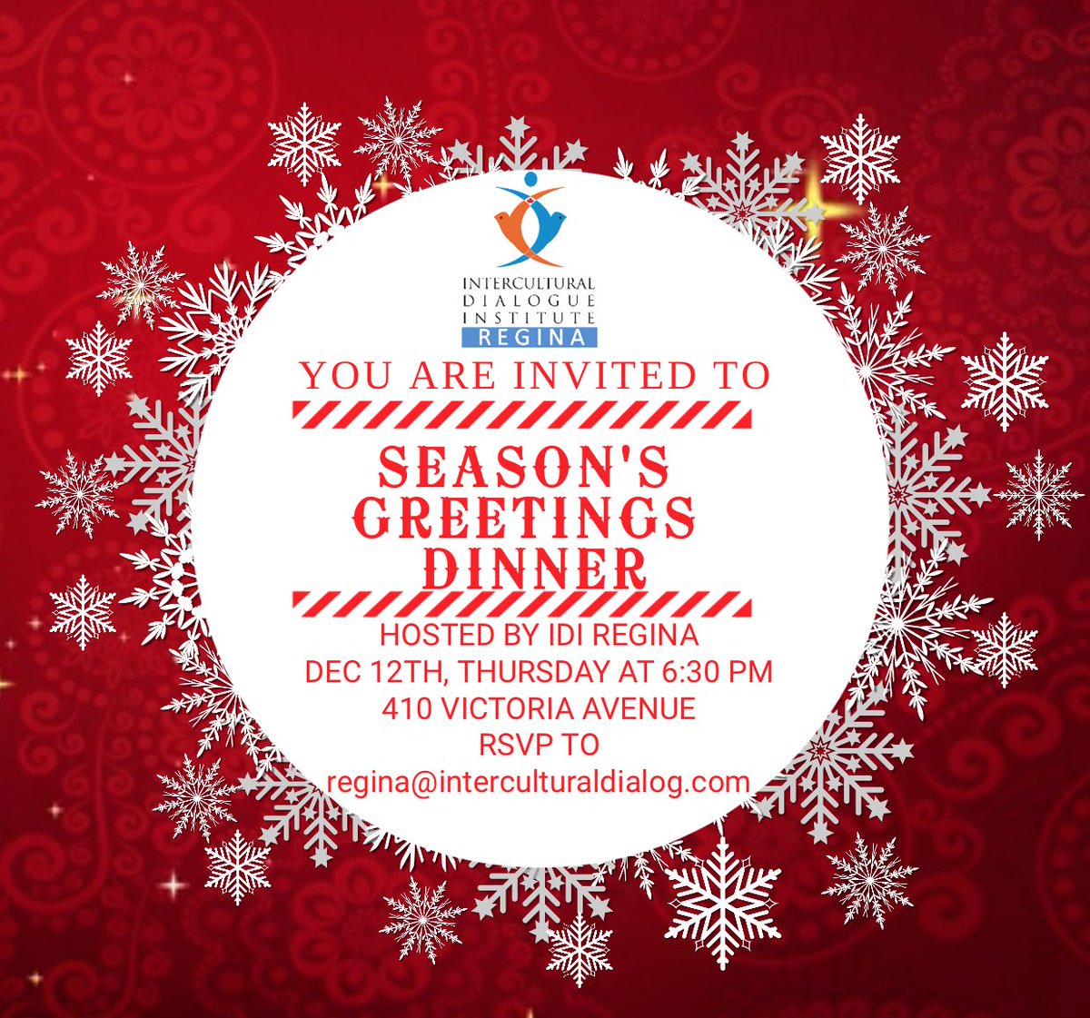 As IDI Regina, we cordially invite everyone to our 2019 Season's Greetings Dinner on December 12, Thursday.
Happy Holiday Season to all.