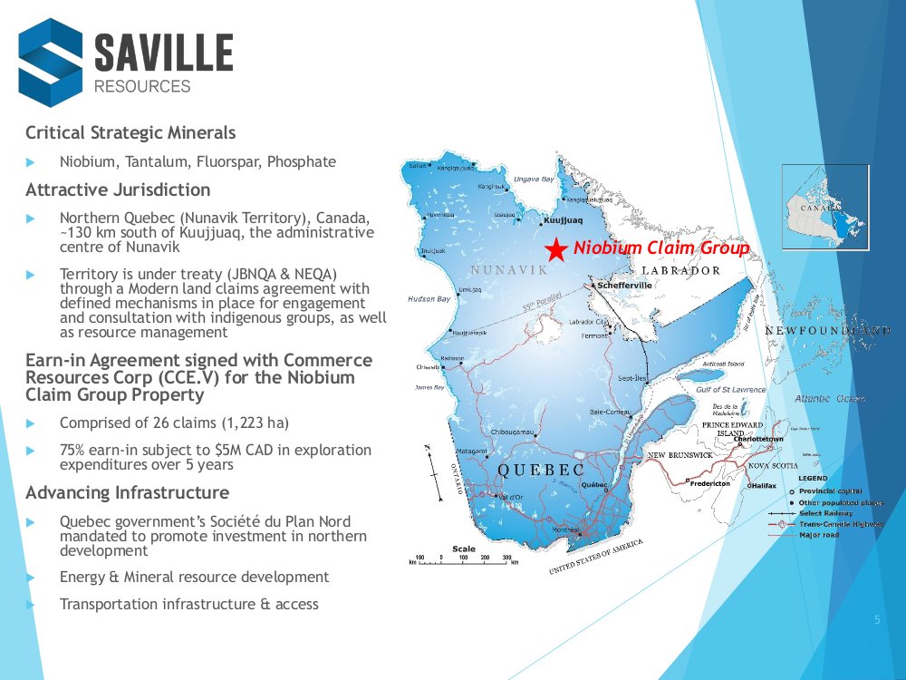 Zimtu's tweet photo. Equity holding Saville Resources Inc. (TSX.v: SRE) highlights the fluorspar potential of the Mallard Prospect, at its Niobium Claim Group Property, Québec
https://t.co/SsgSoW4F9A #CriticalMinerals #TechnologyMetals
#minex #Québec #acidspar #fluorite #fluorspar https://t.co/BRW74DDDLE