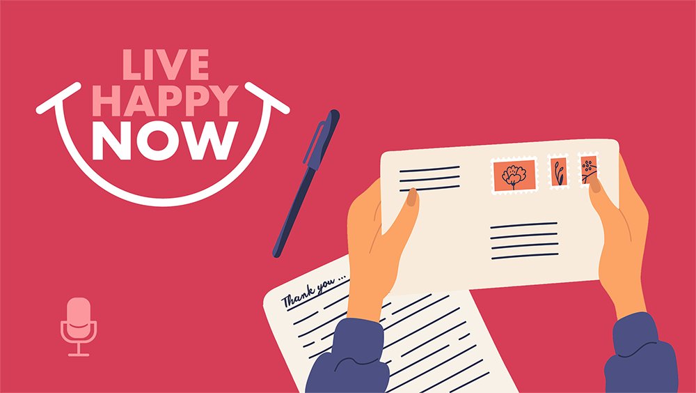 Want to know what happens when you write a thank-you letter every week for one year? Find out as author Nancy Davis Kho (@midlifemixtape) joins us on the Live Happy Now podcast to talk about The Thank-You Project. #livehappy #gratitude ow.ly/5XZD50xlaZT