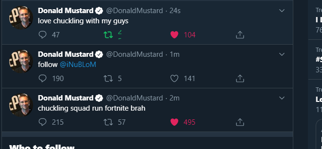 LeG00se's tweet photo. @DonaldMustard 

What is a "chuckling"

I can't emote you idiot, I'm a robot lmao https://t.co/GY58f3ZWKK
