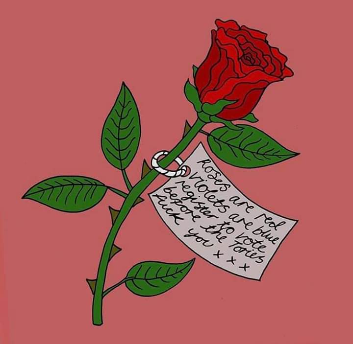 Roses are red,
Violets are blue,
Please #VoteLabour -
For the many not the few.
