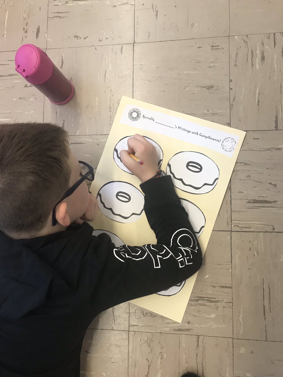 Sprinklin our writing with compliments! #publishingday well done grade 4! <a href="/BayviewESchool/">Bayview Elementary</a>