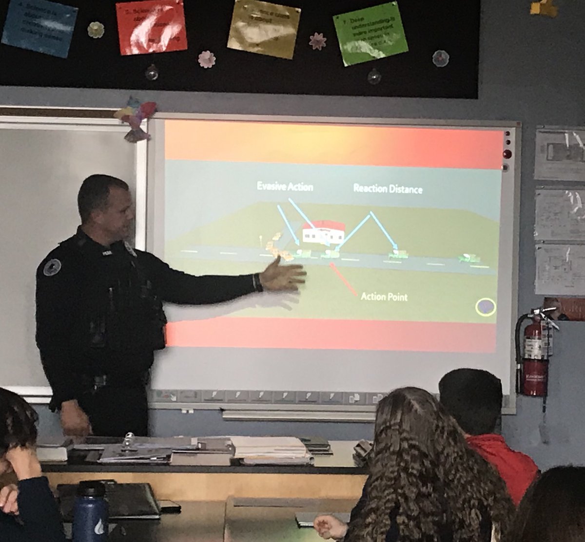 kemprHHS's tweet photo. ⁦@FTSchools⁩ Making connections between the classroom and real-world example because of community partnerships!  Thank you Officer Peak and FTPD! ⁦⁦@mcbertasso⁩ https://t.co/GPrsQVFY6R