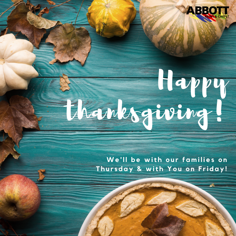 Kevin, Dave, Steve, Tim and the entire Abbott family are very thankful for all of you and to be able to serve you for over 70yrs. We wish you and yours a wonderful Thanksgiving! 🧡 Please note, our stores will be closed Thursday and open on Friday for usual hours.