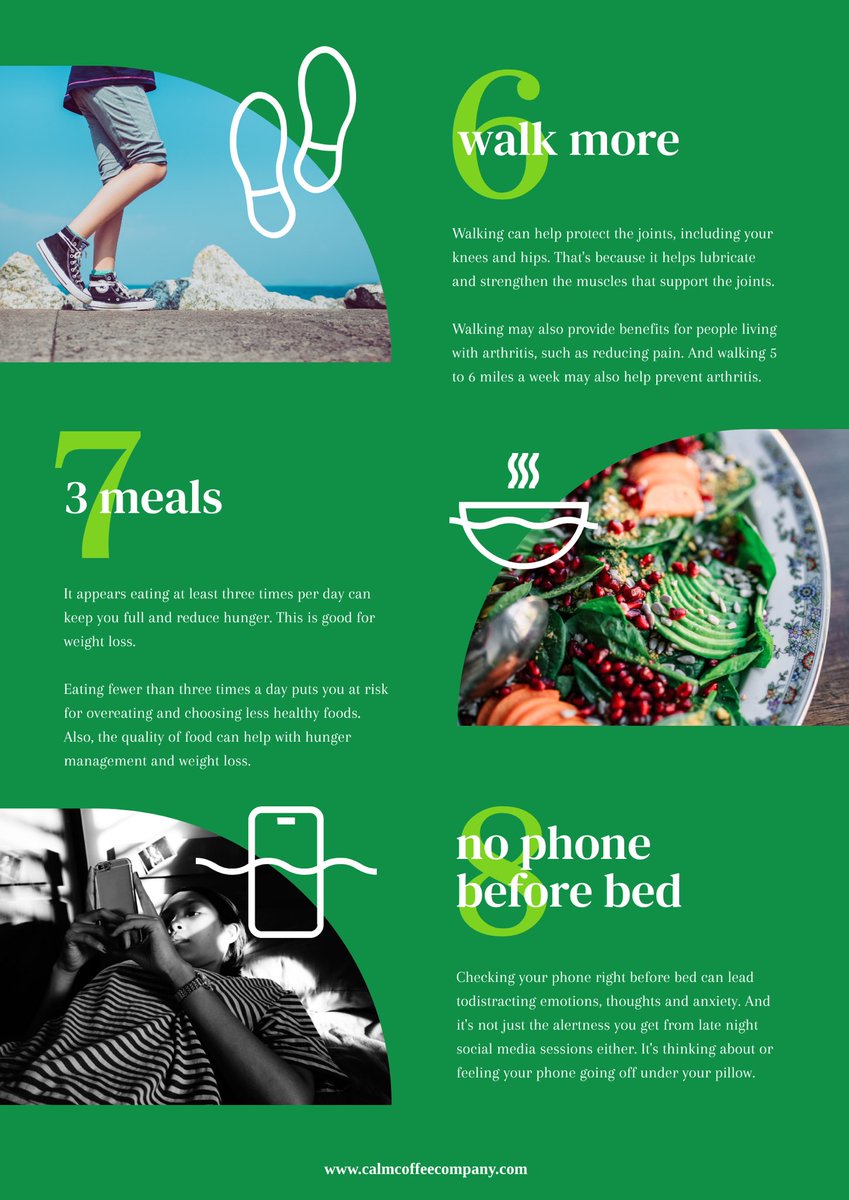 CalmRecovery's tweet photo. CBD can be a great addition to your daily routine - lots of our customers are seeing positive results.

But CBD alone isn’t going to make you “healthy”. There are many factors that contribute to this.

Here’s our 8 tips to leading a healthier lifestyle..

#cbdoil #cbdhealth #cbd https://t.co/NEENFungwy