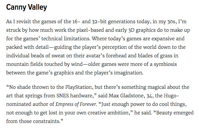 Max and I chatted about how graphical and technical constraints during that time required a creative balance between the player and the game developer/storyteller.