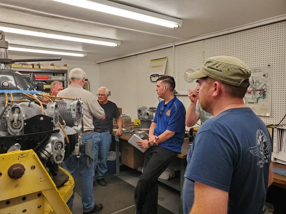CWHM's tweet photo. Staff member AME Greg Side has just returned from Aero Trader B-25 Maintenance School in California. He said it was a very informative course and that he took lots of notes. 📷: CAF Minnesota Facebook page https://t.co/1CTzOyDuan