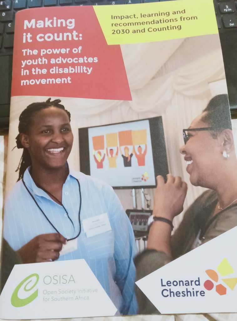 NjeriMaria2's tweet photo. A copy of the 2030 and counting global report by @LeonardCheshire Making it count; The power of youth advocates in the disability sector....  
@OnOurRadar @OSISA @ActioNetwork @jon_sim2 

Grap a copy or check out #2030andCounting https://t.co/dG4P70O6IS