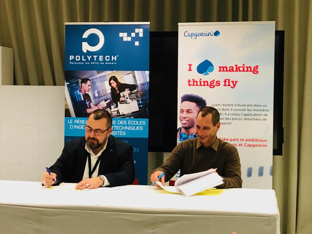 réseau Polytech (@reseaupolytech) on Twitter photo Aujourd'hui, signature d'une convention de partenariat entre <a href="/capgeminifrance/">Capgeminifrance</a> et le <a href="/reseaupolytech/">réseau Polytech</a>. Nous souhaitons construire un partenariat durable privilégiant les relations de proximité. Aujourd'hui, signature d'une convention de partenariat entre <a href="/capgeminifrance/">Capgeminifrance</a> et le <a href="/reseaupolytech/">réseau Polytech</a>. Nous souhaitons construire un partenariat durable privilégiant les relations de proximité.
