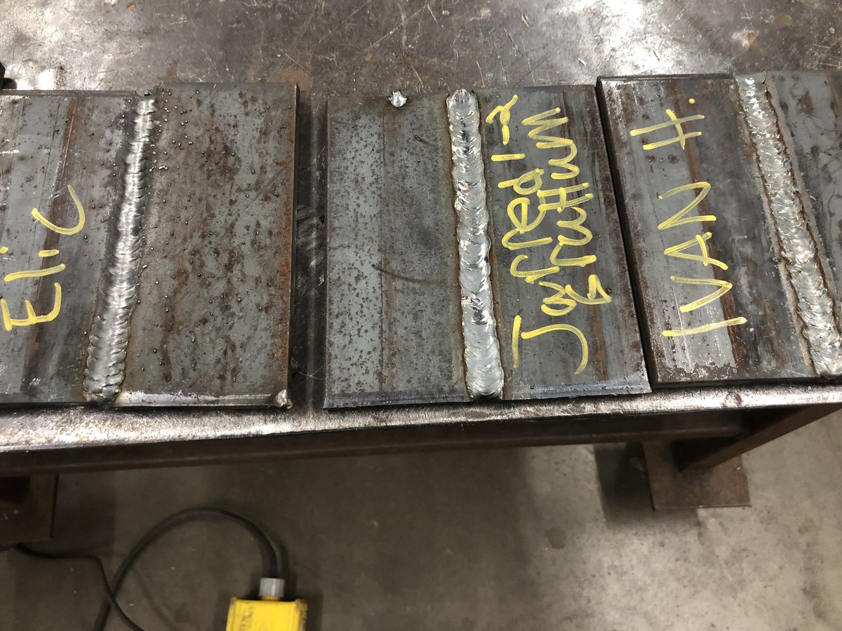 Waller welding students working hard on 3G test plates!!!  At about 90 percent on bend test!!!  Which is awesome for this early in the year!! #WISDgreatness #learnburnearn