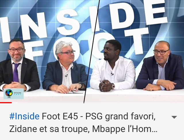 FaridRouas's tweet photo. Retrouvez la Team d’Inside Foot avec 3 sujets : 
👉Le @PSG_inside est-il favori ?
👉Les changements de Zidane,
👉 Mbappé déjà un statut pas comme les autres,
#Insidefoot #networkfoot #cabwebtv #PSG #RMFC #Talkshow #journaliste #médias #soccer #LDC #TV  

https://t.co/kfPaR4KCfT https://t.co/WupnQHjyx4