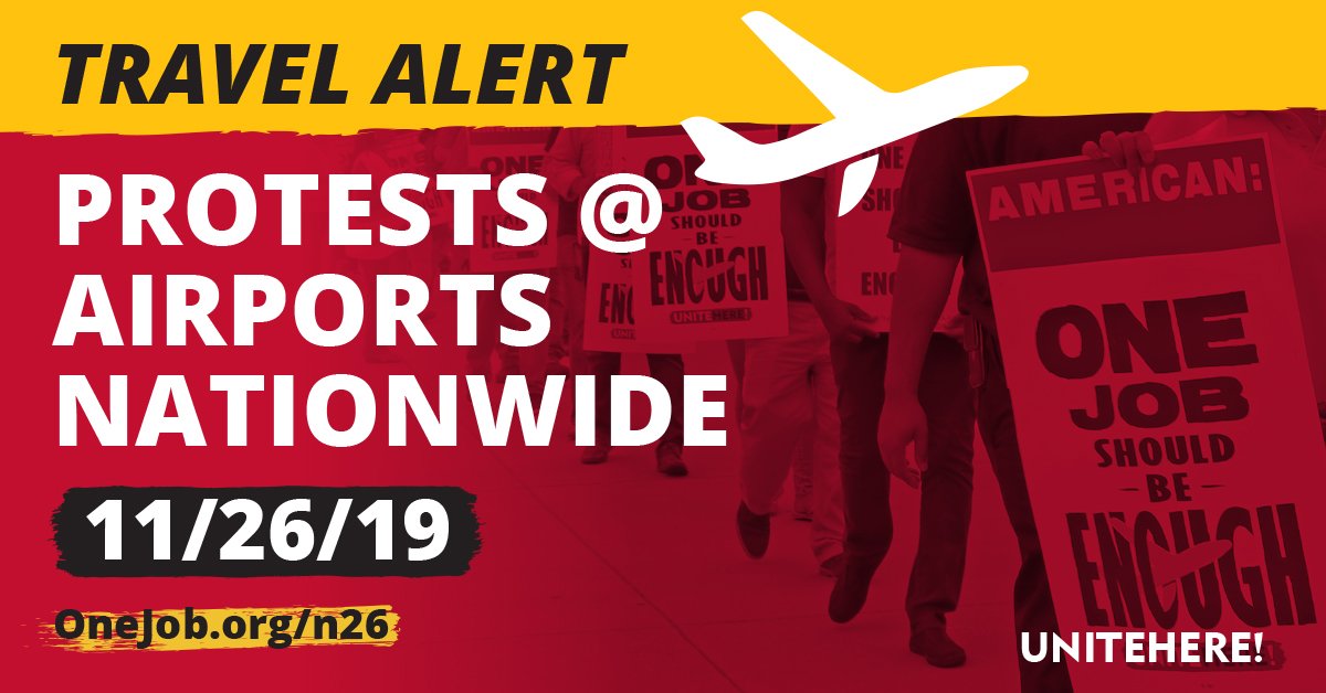 🗣️<a href="/AmericanAir/">americanair</a>: You have the power to FIX a labor dispute affecting thousands of airline food workers who cater flights at your hubs. Why haven’t you? It's a SHAME that working ppl who help generate your BILLIONS in annual profit live in poverty w/o access to medical care! #1job