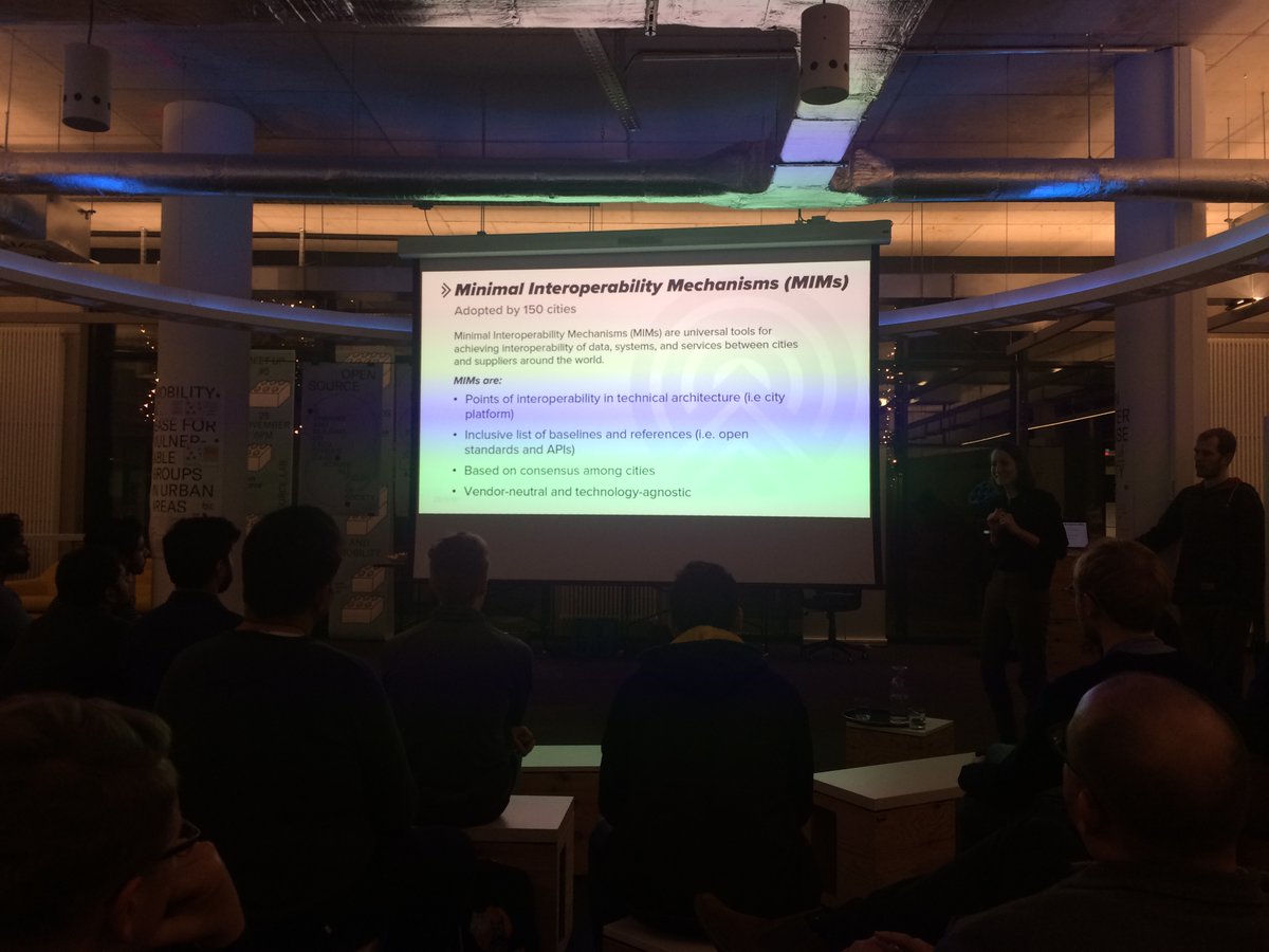 open_source_lab's tweet image. What is minimally needed for cities to exchange solutions, services, and data?@lea_hem about minimal interopability mechanisms (MIMs) - universal tools for achieving interopability of data, systems &amp;amp; services between #cities Thanks a lot for these interesting insights @oascities!