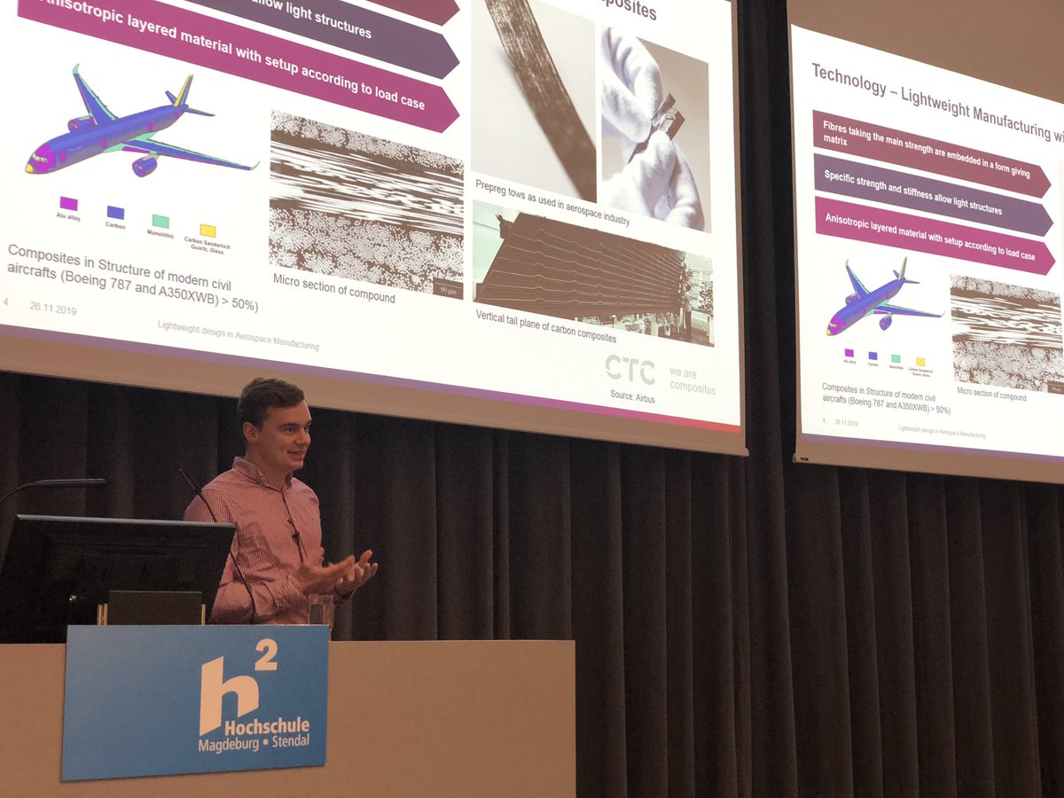 maherzog's tweet photo. In der Ringvorlesung #Stendal spricht heute
Johannes Stolz (PhD Researcher, @Airbus, Faserinstitut Bremen, @spirit_group Alumni) über „Leichte Materialien in der #Luftfahrt“ und die Wege zum klimaneutralen Fliegen. #ZeroEmissionFlight #NowWatching https://t.co/W7bykKSmT7 https://t.co/01RqrmvXQU