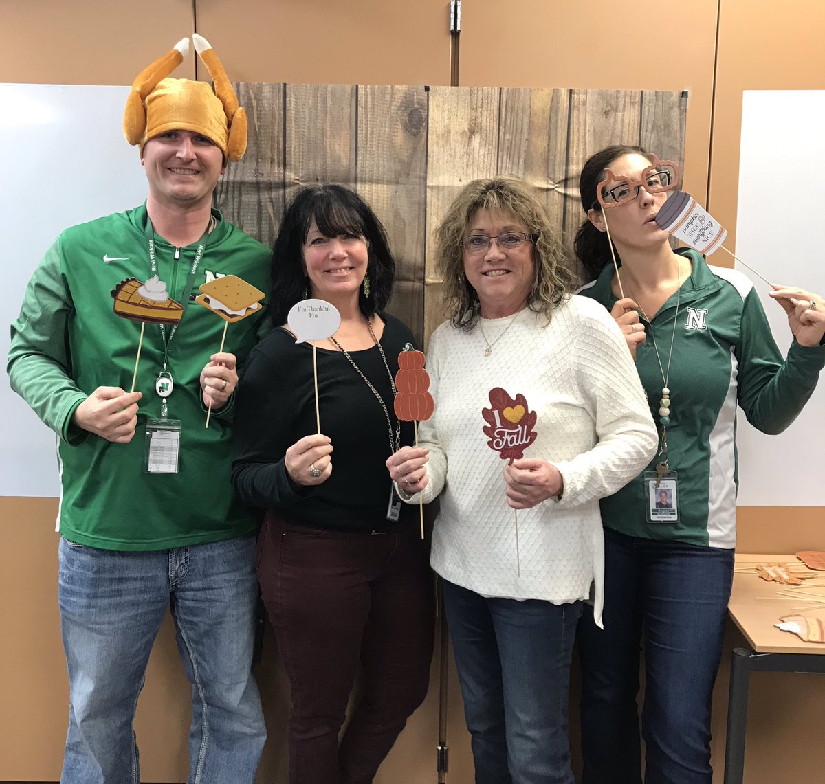 Some of the NMS office crew having some fun and reflecting on what we are thankful for this year #attitudeofgratitude #novipride