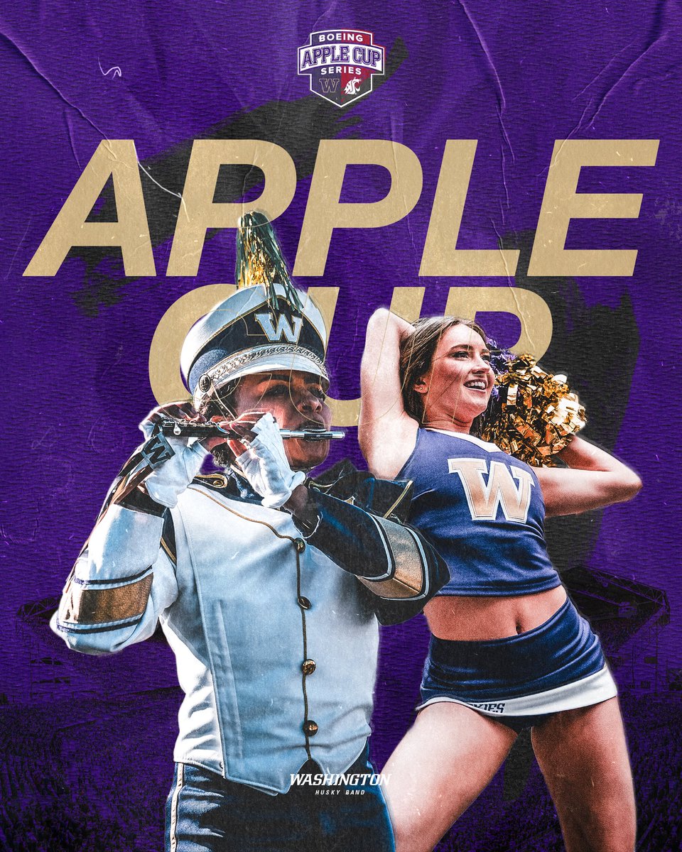 𝙏𝙝𝙧𝙚𝙚 𝘿𝙖𝙮𝙨 𝙊𝙪𝙩. #BeatTheCougars #AppleCup #TheLoyalBand @UW_Spirit