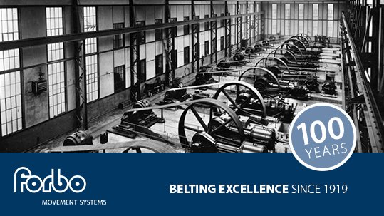 ForboMovement's tweet image. Celebrating 100 years of belting excellence.
Forbo Movement Systems' constantly innovative timeline from 1919 to 2019 can be seen here: forbo.com/movement/en-gl…