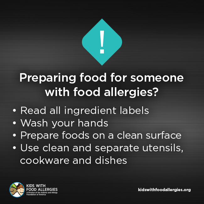 kfatweets's tweet photo. Follow these tips when preparing food for someone with food allergies. https://t.co/gRgkZwhk2o https://t.co/E4YtGlM8pG
