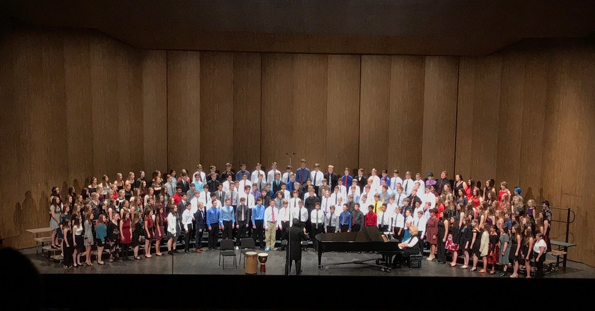 ValleyChoir's tweet photo. It’s been a big week for Valley Choir! We had a few big performances in Ames with 7th-9th grade participating in Opus, and 10th-12th in the All State Choir! Then today we welcomed back our alumni to sing some songs and have a grand ol’ time!🤠🎼🧡 https://t.co/sga0MrJusU