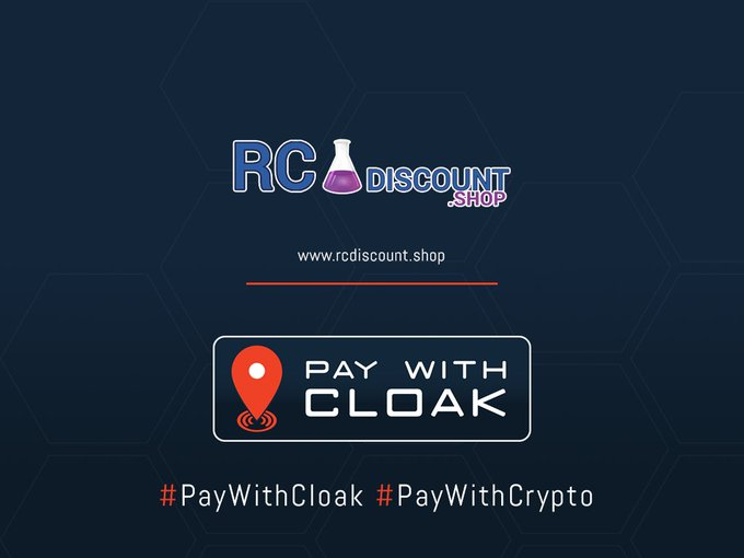Cloak_France's tweet photo. Nous sommes heureux d'annoncer que @rcdiscount une boutique en ligne de produits chimiques de recherche de haute qualité des Pays-Bas accepte @CloakCoin comme moyen de paiement
🧪 https://t.co/uVxldKjqCK
#CloakCoin #PayWithCloak #PayWithCrypto #RCDiscountShop #Chemicals https://t.co/EgRB3xhwu4
