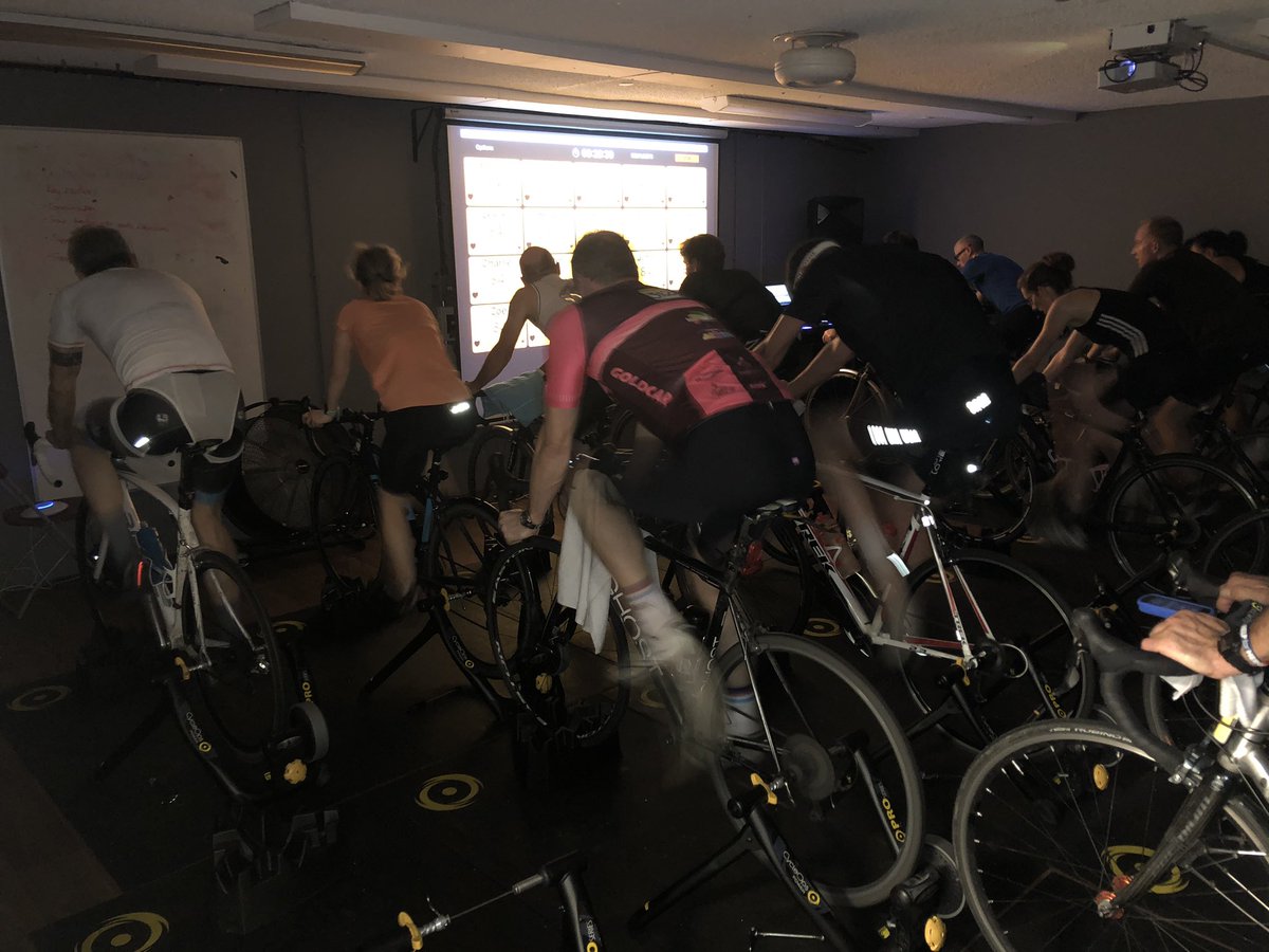 elitecyclinguk's tweet photo. An amazing night last night with @dulwichparagon @Turbobeatuk but that’s not the only session and tonight and Thursday we go again with the best turbo classes around #eccoaching #selfloops #ecperformance #paincave https://t.co/5zaq9c4E8a