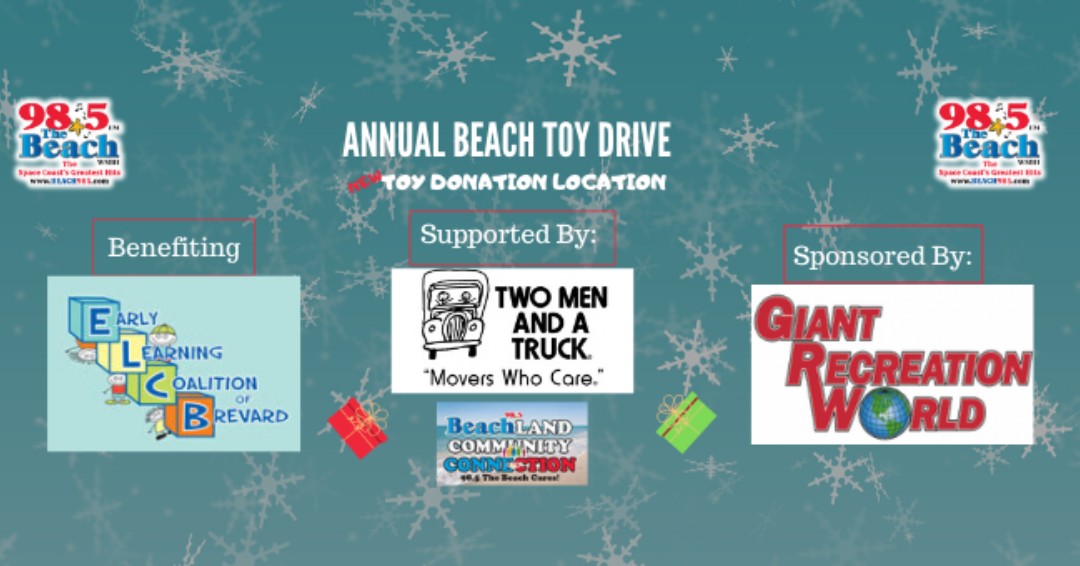 Please Join 98.5 The Beach for our Annual New Toy Drive.  Please visit beach985.com and see our fill the truck events coming this weekend!