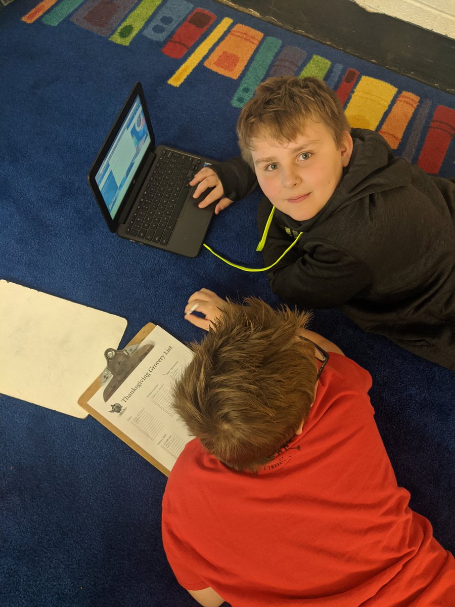 mrscolton417's tweet photo. Fifth graders have a budget, make a shopping list and go 'shopping' for a Thanksgiving meal to practice estimating, adding and subtracting decimals. #mathisfun #thanksgivingmeal #fifthgrade https://t.co/EemXDdP1ND