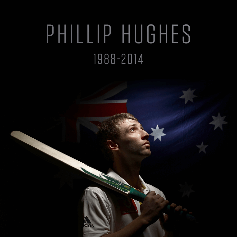 cricinfo's tweet photo. Remembering Phillip Hughes, five years to the day on which he tragically passed away at the age of 25 https://t.co/S4YUFtY4ue