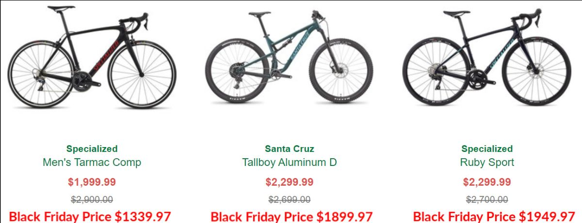 black friday specialized bike sale