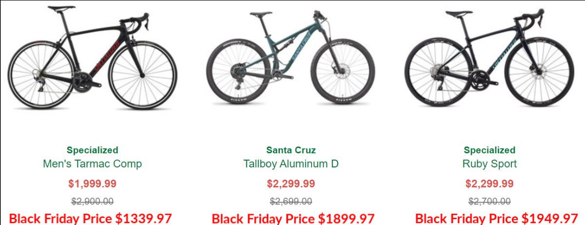specialized bikes cyber monday