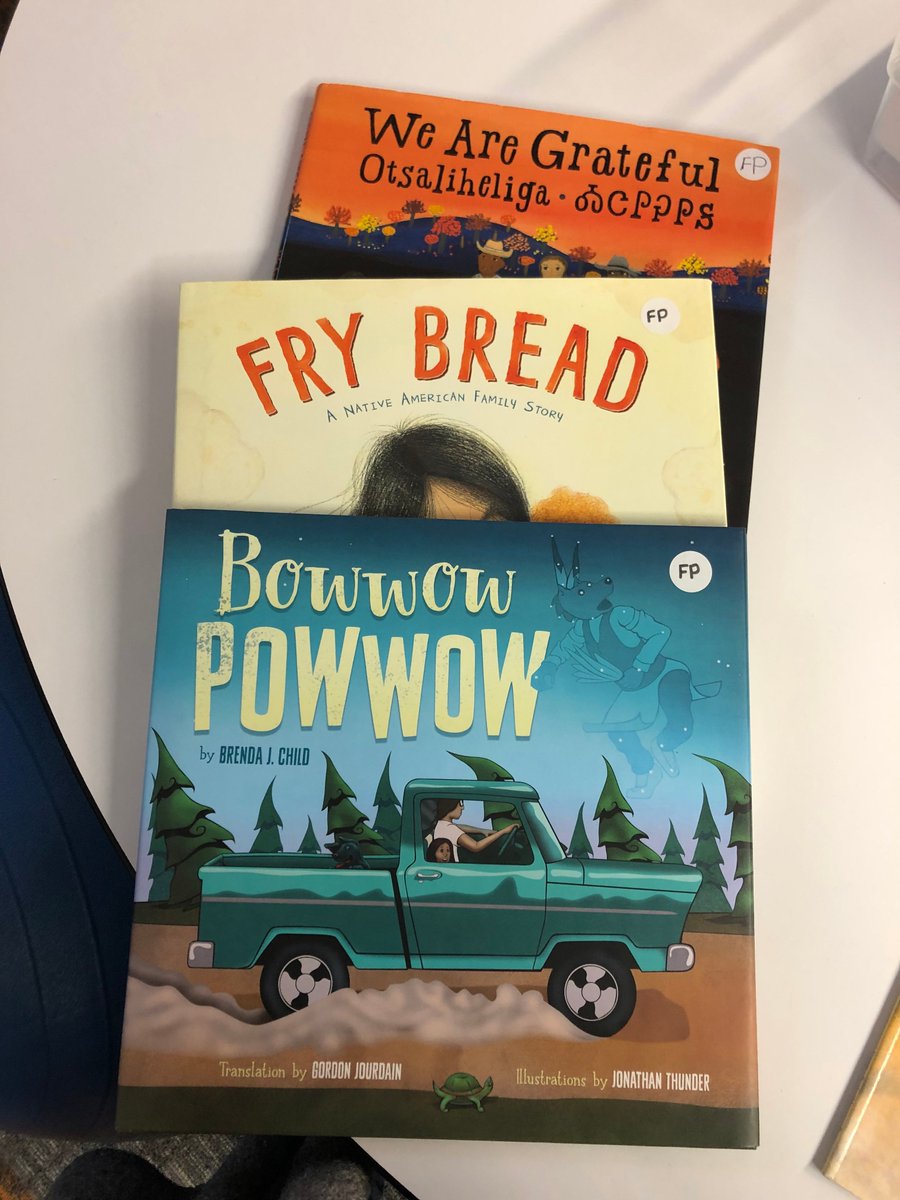 So then we contrasted this book (using the same process) to other texts written by  #ownvoices authors, books like FRYBREAD and WE ARE GRATEFUL and BOWWOW POWWOW and we started to notice the difference in portrayal and representations and saw why these were better choices.