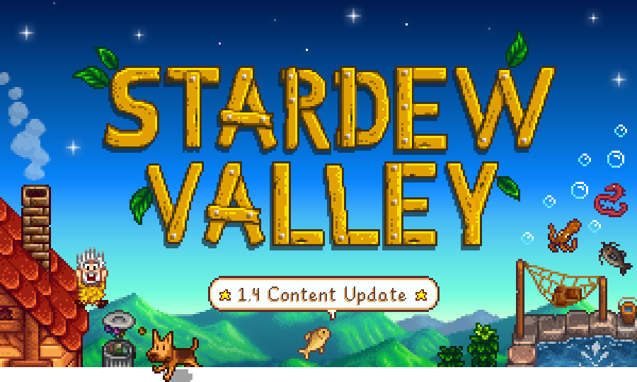 The Stardew Valley 1.4 Content Update is now available for PC, Mac, and Linux on Steam & GOG!