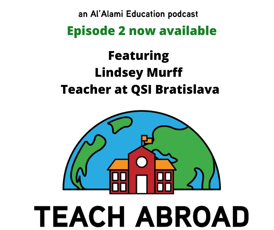 alalami_edu's tweet photo. Episode 2 of #TeachAbroad is now available. 
guest, Lindsey Murff is an early elementary teacher with QSI International School of Bratislava. She talks about her career and life as an international educator in three different schools all with QSI. #China #Kazakhstan #Slovakia https://t.co/JLgusrcmtm