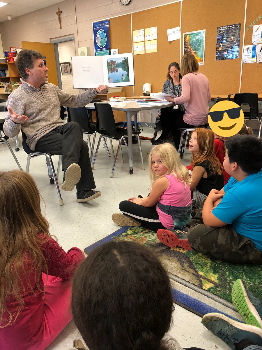 MrsMehlenbacher's tweet photo. Grade 3’s always love coming to the library for a read aloud! Thank you @LouisTavernese https://t.co/J0bs0EbMOu