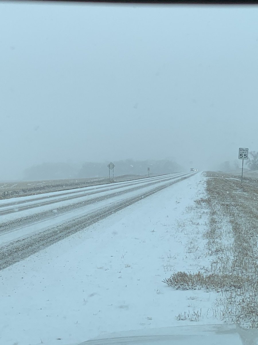 Snow is beginning to accumulate on roads in northern Minnehaha County. Wear your seatbelt, turn your headlights on, and give yourself extra time to travel. Drive safe!