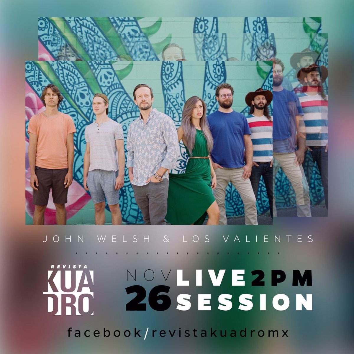 No se pierdan hoy en nuestro Facebook esta sesión con <a href="/JohnWelshBand/">John Welsh & Los Valientes</a> 💕⚡️🌝