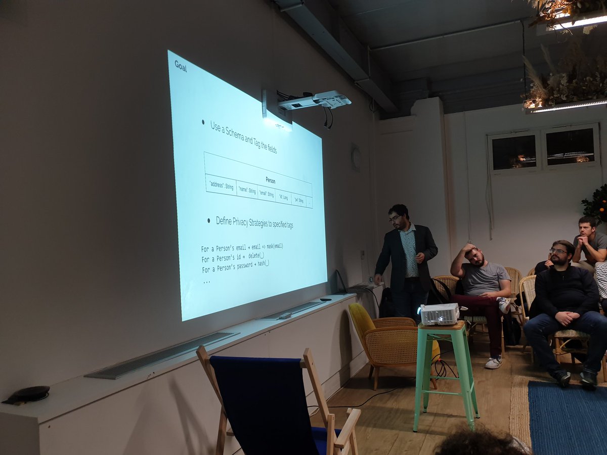 Et voici notre premier talk d'Olivier Girardot <a href="/ogirardot/">Olivier Girardot</a> "High performance Privacy By Design using Matryoshka and Spark".
Merci à notre hôte de ce soir <a href="/Stuart_Delivery/">Stuart</a>