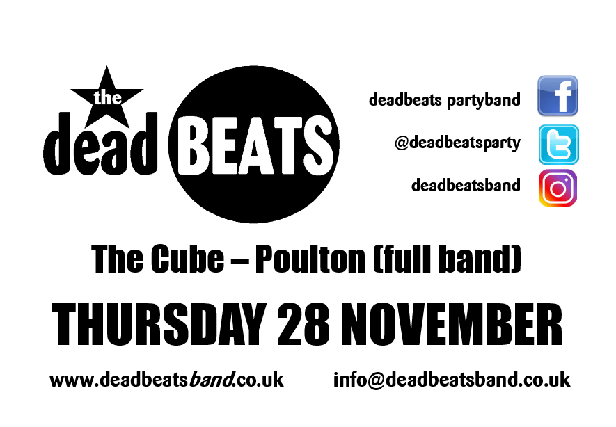 CUBE POULTON THIS THURSDAY! deadbeatsband.co.uk/cube-poulton-t…
