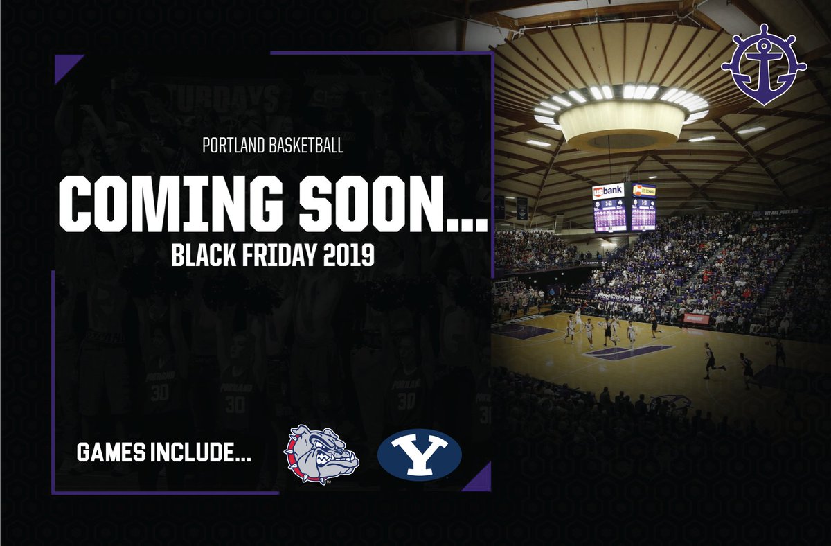 PortlandFRMC's tweet photo. Black Friday Teaser... Limited number of Bleacher Seats and Baseline Court Side (comes with unlimited food and court side service) seats will be available. Retweet or Like if you want the promo code to secure your seats for these big games. @PilotHoops @ZagMBB @BYUbasketball https://t.co/eLAfgF03vr