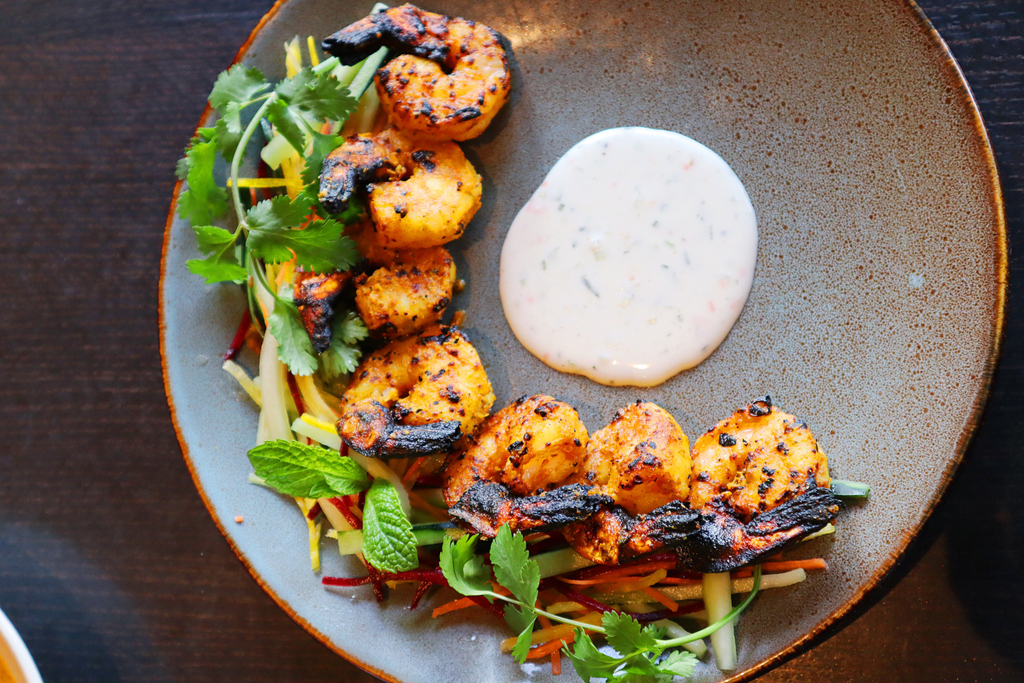 SaffronSC's tweet image. Perfectly seasoned, flavorful and always fresh. Try our Tandoori Shrimp today!⁠