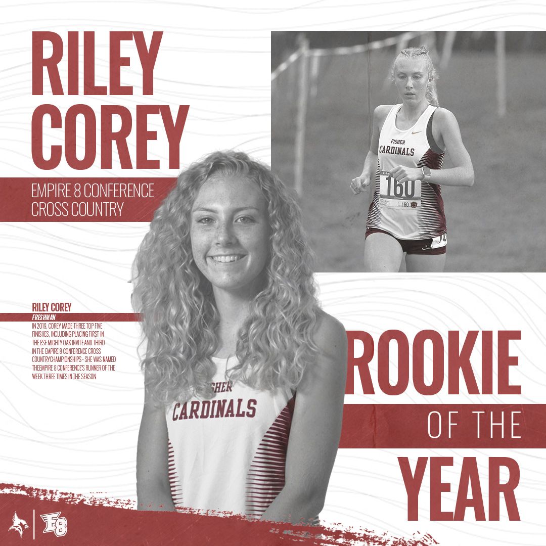 Congratulations to freshman Riley Corey as she has been chosen as 2019's <a href="/Empire8/">Empire 8</a> Women's Cross Country Rookie of the Year!

Read about all of this year's honorees ⬇️
buff.ly/35CWXUF

<a href="/Fisher_XCTF/">St. John Fisher Cross Country and Track and Field</a> / #GoFisher