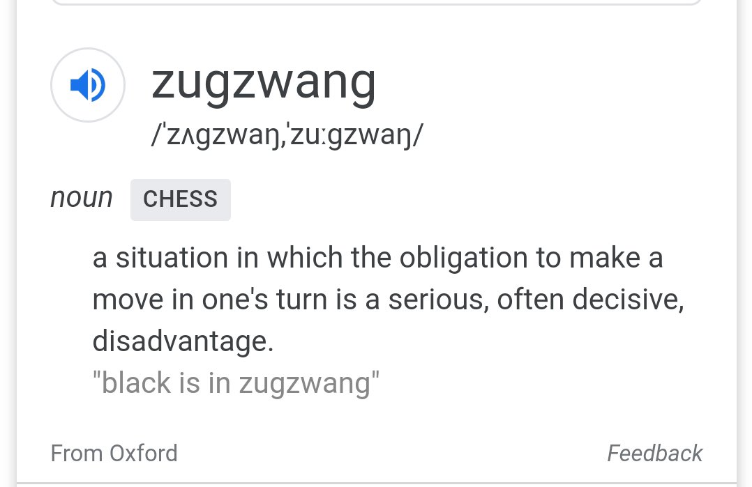 Shashi Tharoor on X: #WordOfTheDay for #Maharashtra: Zugzwang. A