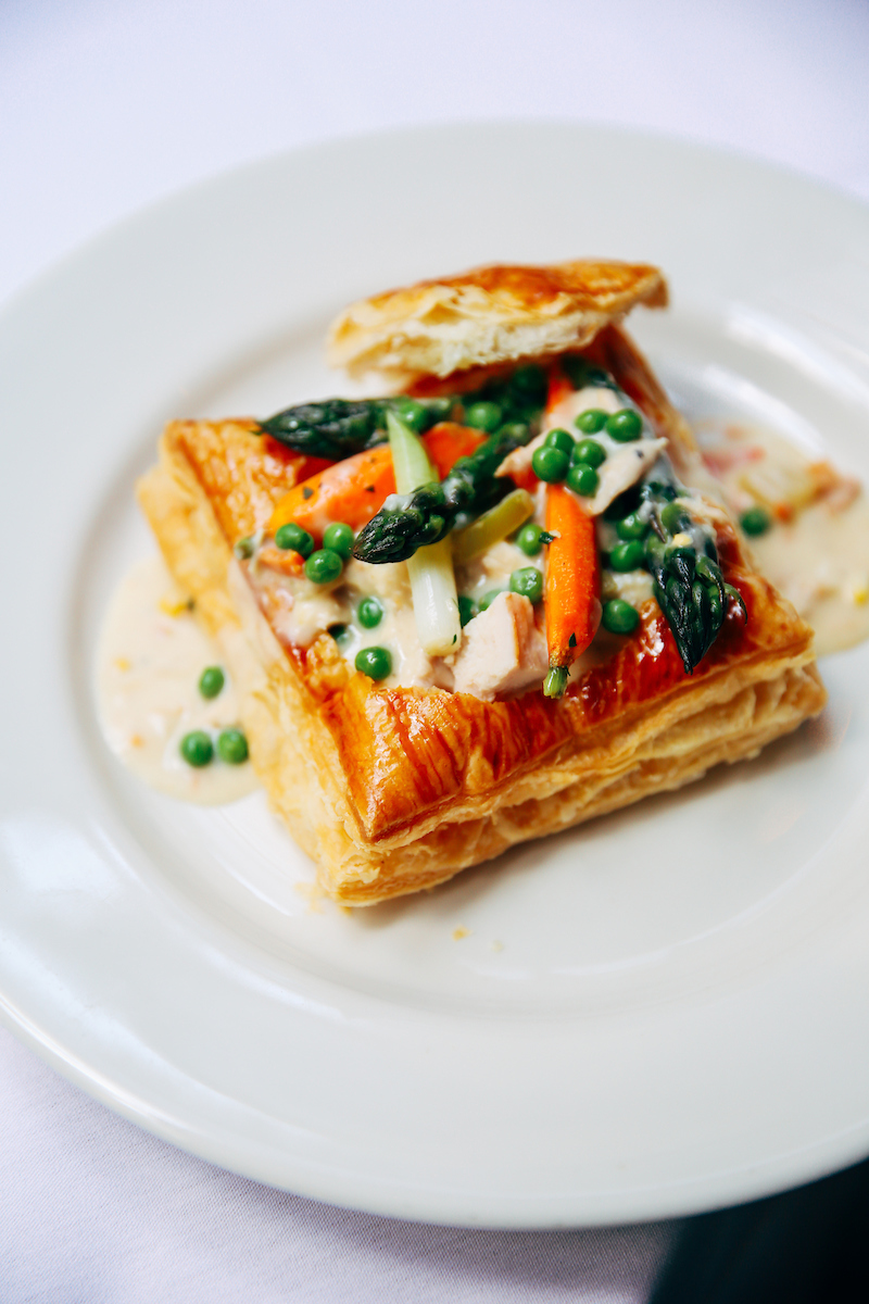 Warming up with our Chicken Pot Pie. 😋