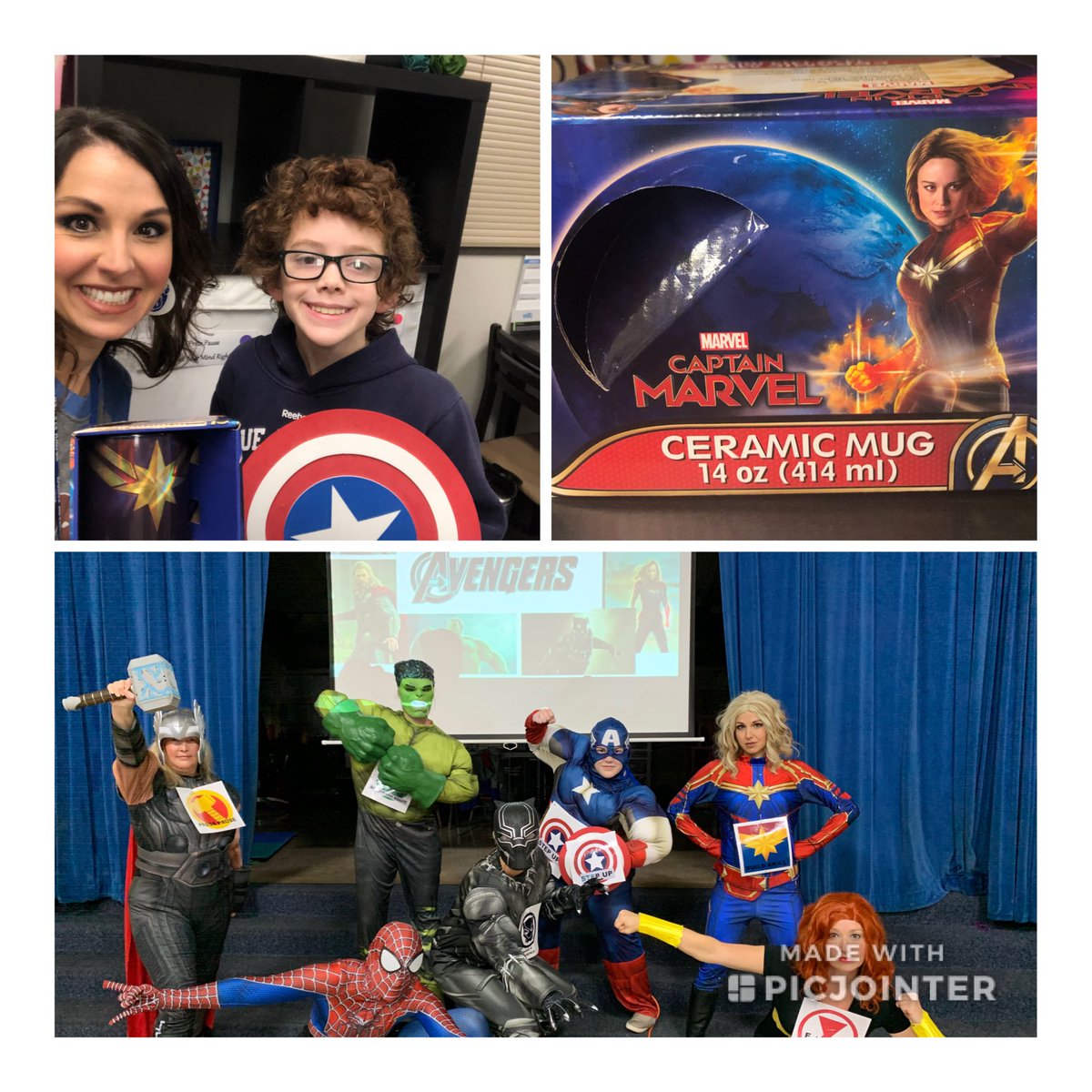 KatiLMiller's tweet photo. E+R=O! Last month we did an Advengers R-Factor skit! Today a student brought me a mug and said “Thanks for being my R-Factor hero!” Oh my ❤️ #brnbears #brnrfactor #rfactored ⁦@BRN_Elementary⁩ ⁦@dsayre32⁩ https://t.co/u5GfU2JIam